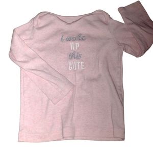 S) Carter’s Baby Girl Long Sleeve Shirt | “I Woke Up This Cute” | 12–18 Months